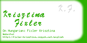 krisztina fixler business card